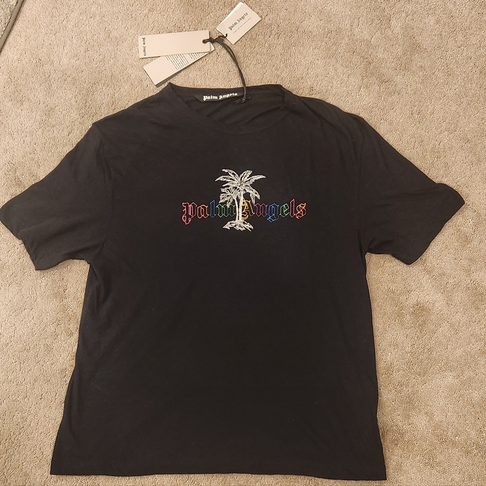 Palm Angels Black Graphic T-Shirt Men's Small NWT